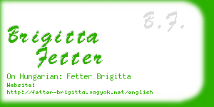 brigitta fetter business card